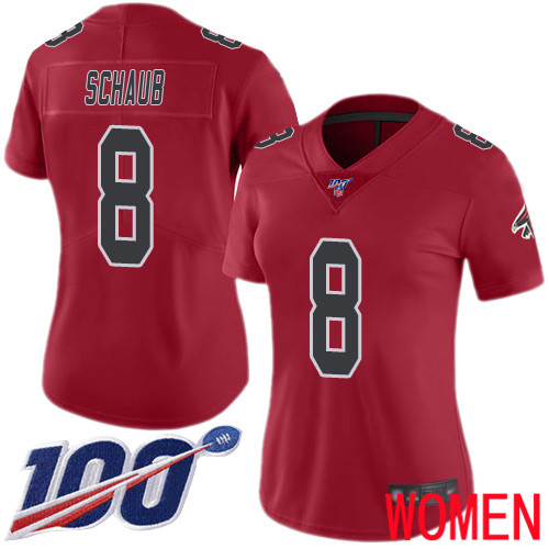 Atlanta Falcons Limited Red Women Matt Schaub Jersey NFL Football #8 100th Season Rush Vapor Untouchable->women nfl jersey->Women Jersey